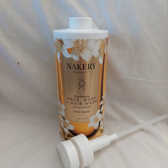 Nakery Beauty SkinRestore Wash Face, Body & Hair FRESH NECTAR 33.8 oz - Picture 1 of 3